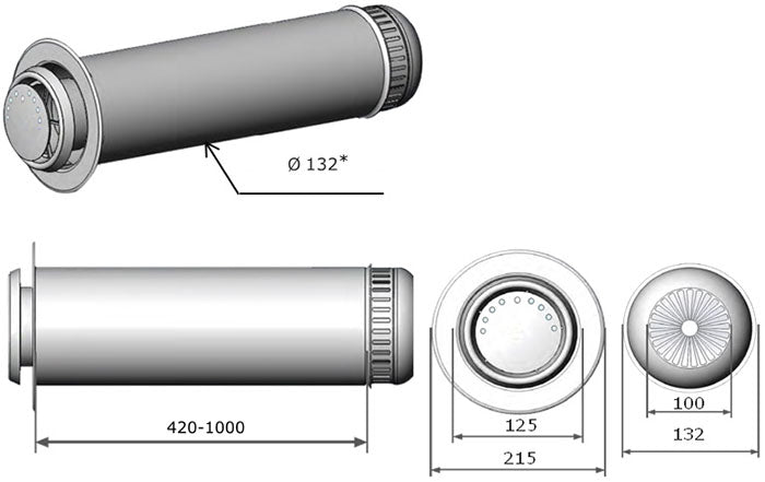 Wall-mounted Heat recovery unit Climtec RD-125 Standard